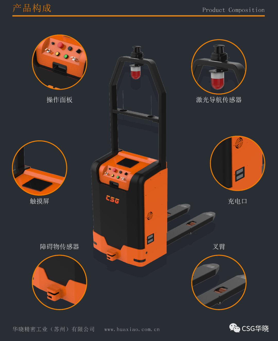 CSG華曉推出舵輪式地牛叉車AGV新品